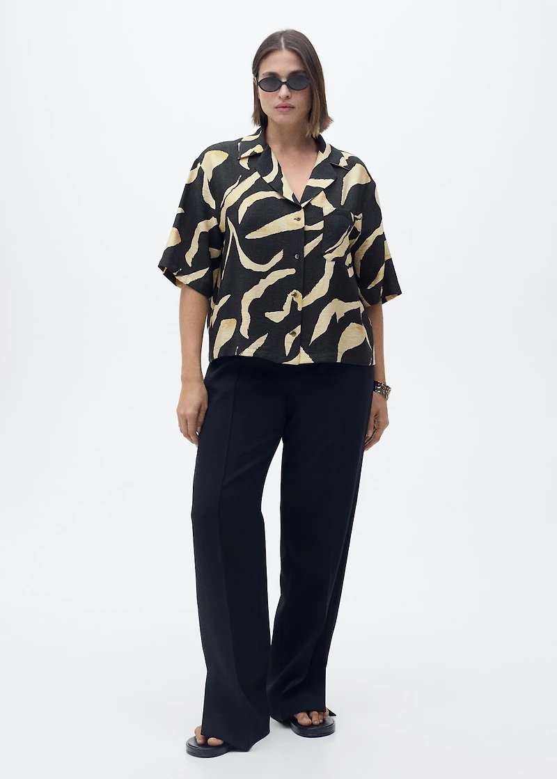 Printed short-sleeved shirt