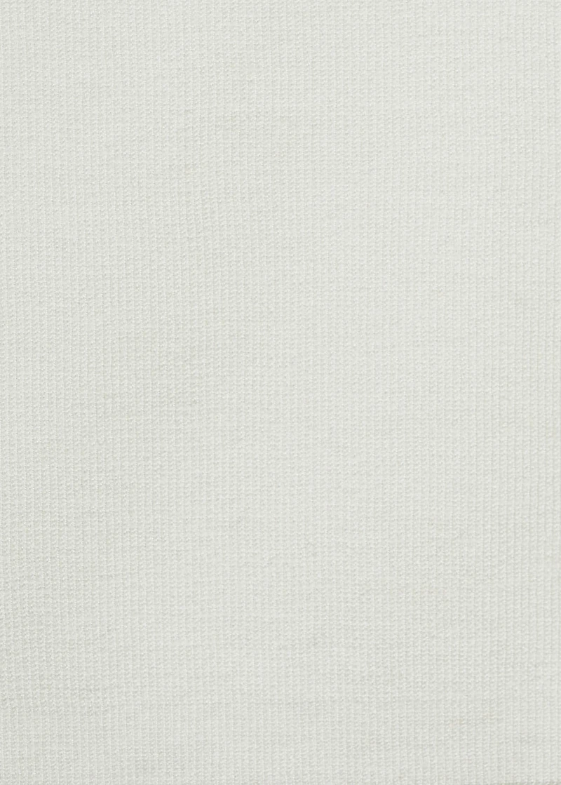 Fine-knit top with low neckline