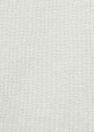 Fine-knit top with low neckline