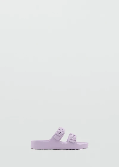 Flip-flops with buckle straps