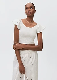 Ruffles embroidered top