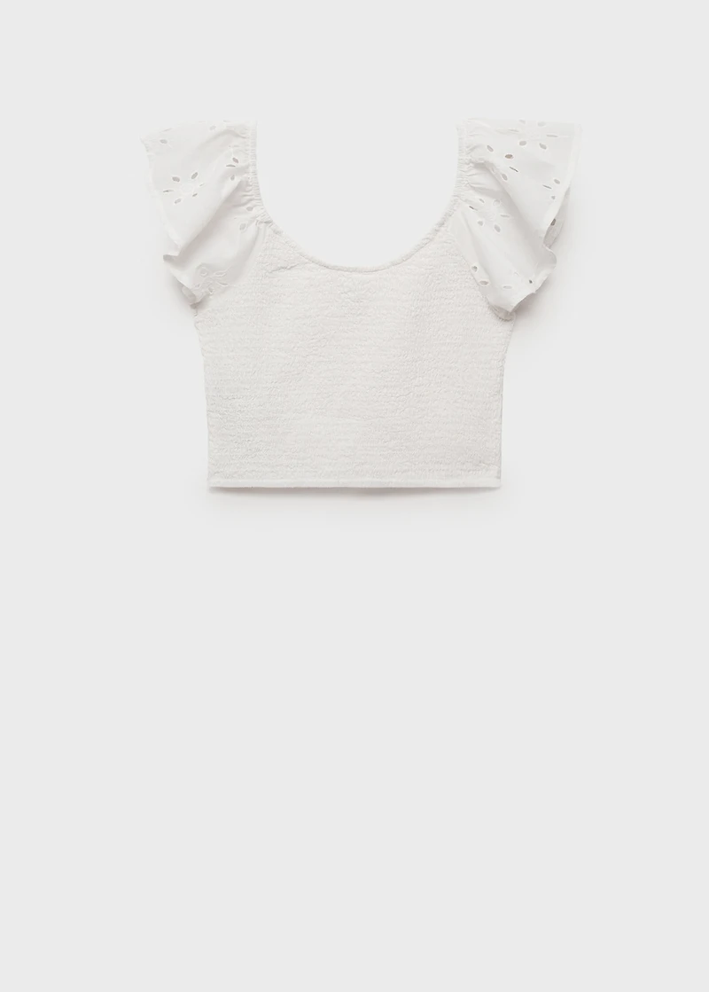 Ruffles embroidered top