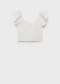 Ruffles embroidered top