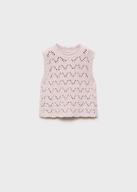 Openwork knit top