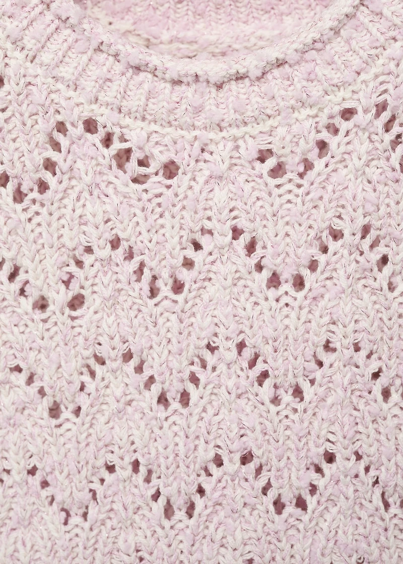 Openwork knit top