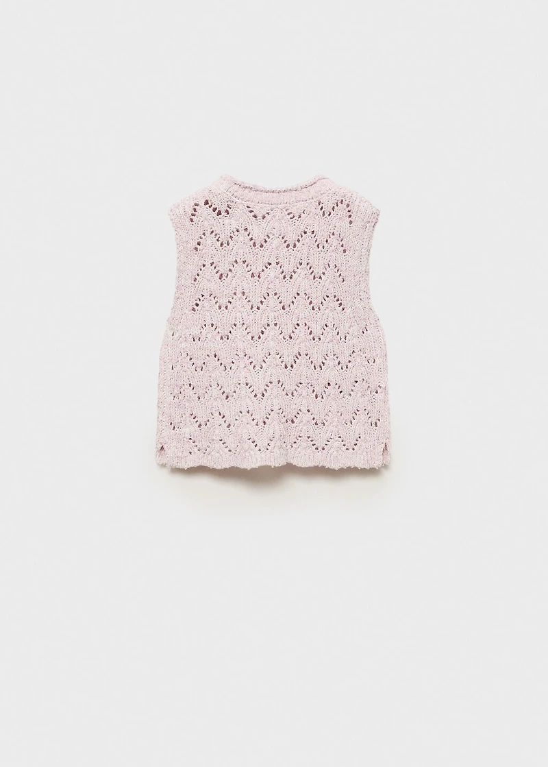 Openwork knit top