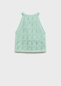 Openwork knit top