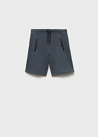 Contrast pockets Bermuda shorts