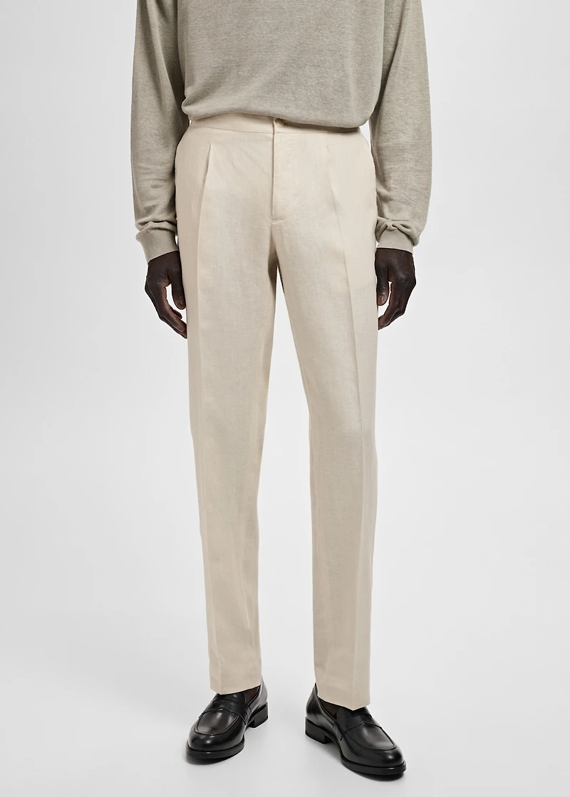 Salerno 100% Linen Slim Fit Suit Pants