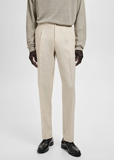 Salerno 100% Linen Slim Fit Suit Pants