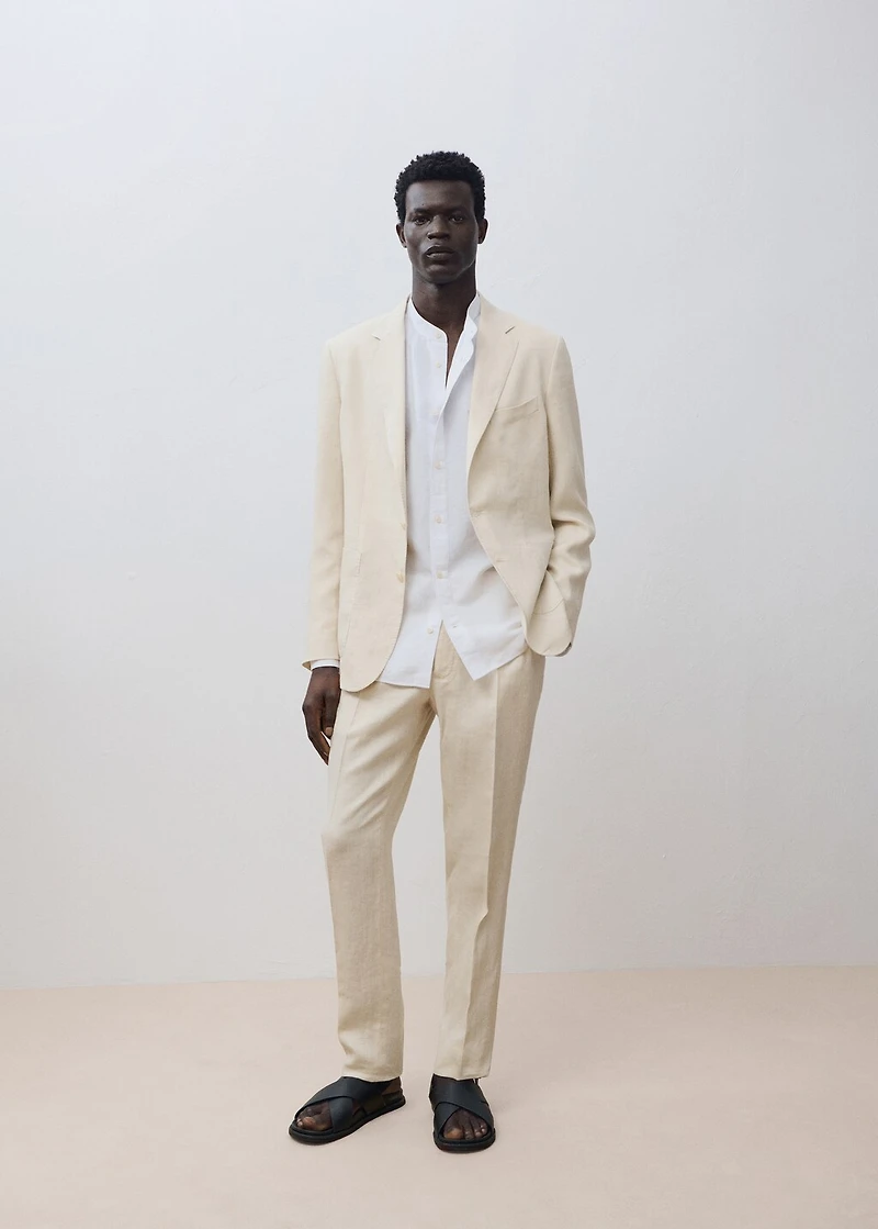 Salerno 100% Linen Slim Fit Suit Pants