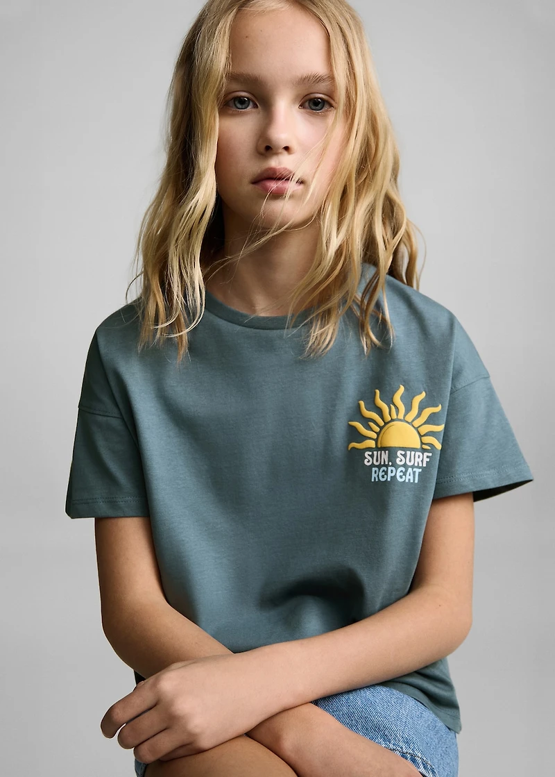 Embossed printed t-shirt