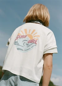 Embossed cotton t-shirt