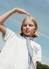 Embossed cotton t-shirt