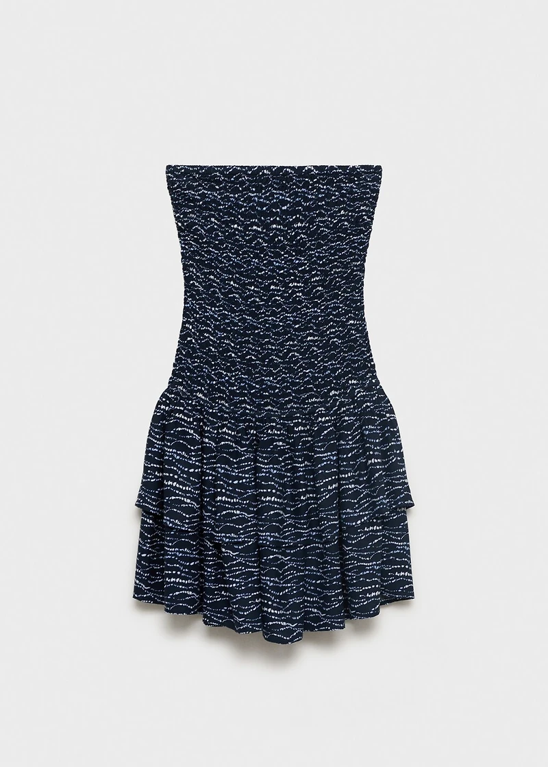 Ruffled printed dress