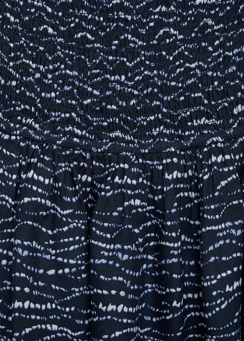 Ruffled printed dress