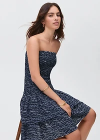 Ruffled printed dress