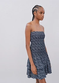 Ruffled printed dress