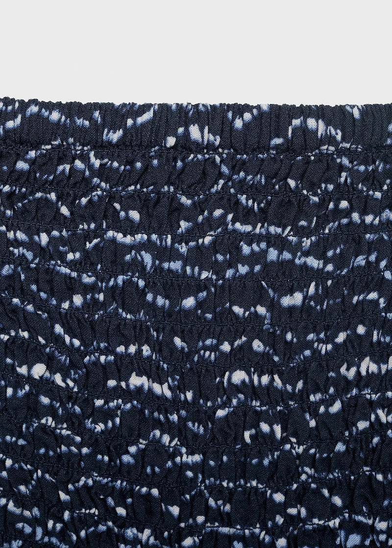 Ruffled printed dress