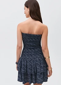 Ruffled printed dress