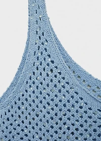 Knitted top with rhinestone detail