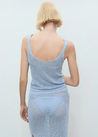 Knitted top with rhinestone detail