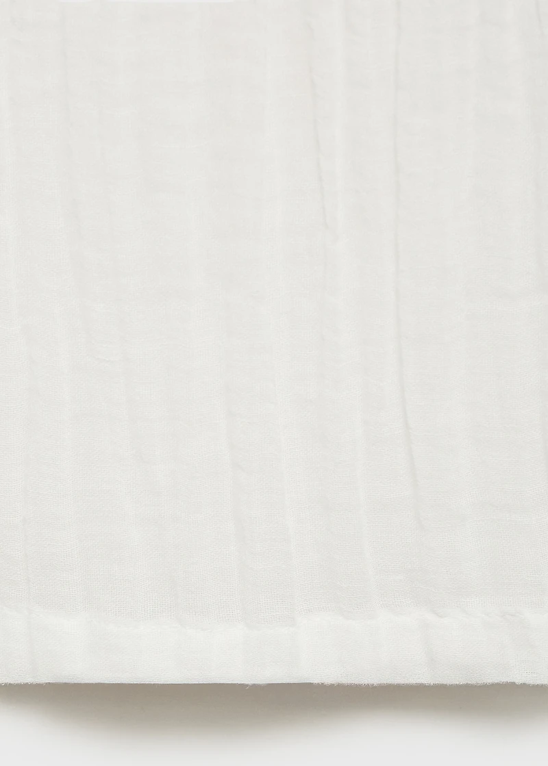 Fluid ramie pants with bow