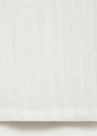 Fluid ramie pants with bow