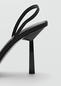 Heeled sandal with strass strap