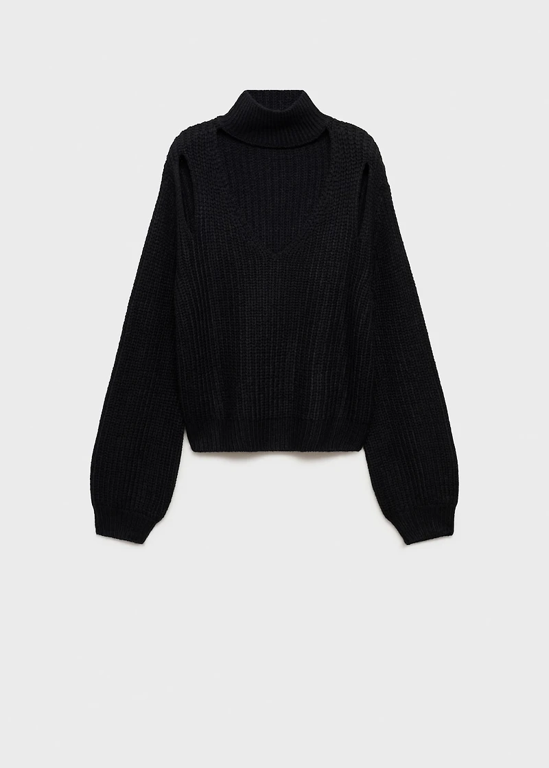 Oversized sweater with openings