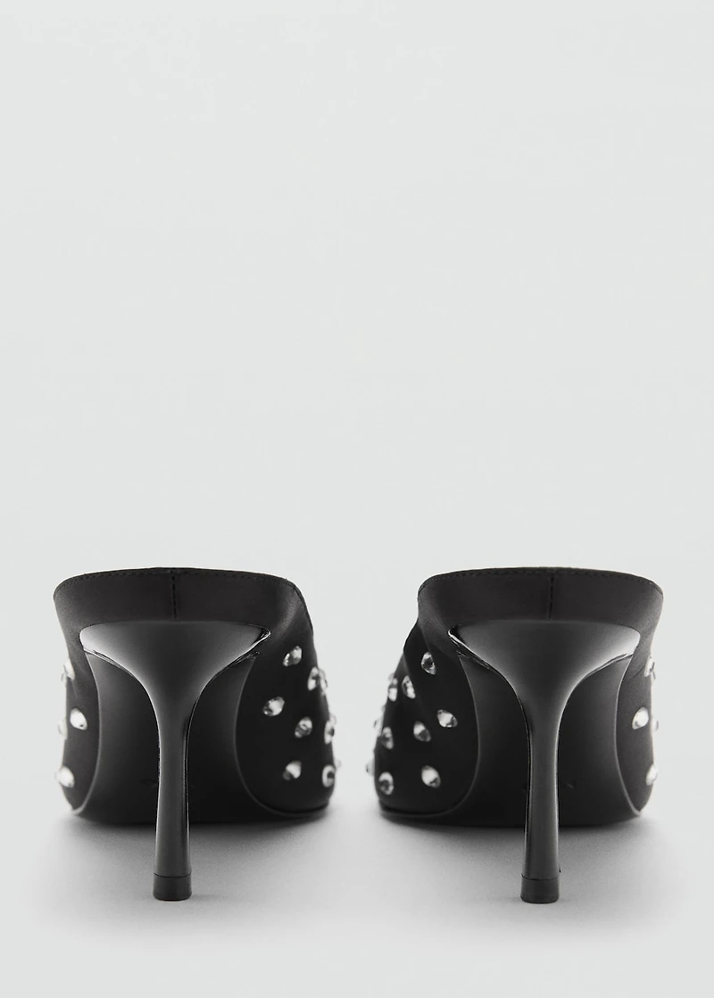 Crystal slingback heeled shoe