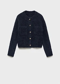 Bouclé jacket with jewel buttons