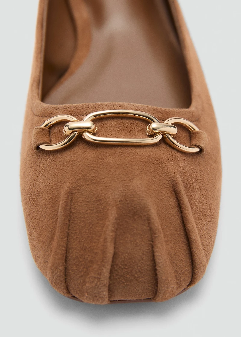 Link leather ballerina