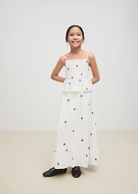 Embroidered details skirt