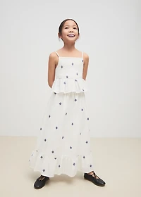 Embroidered details skirt