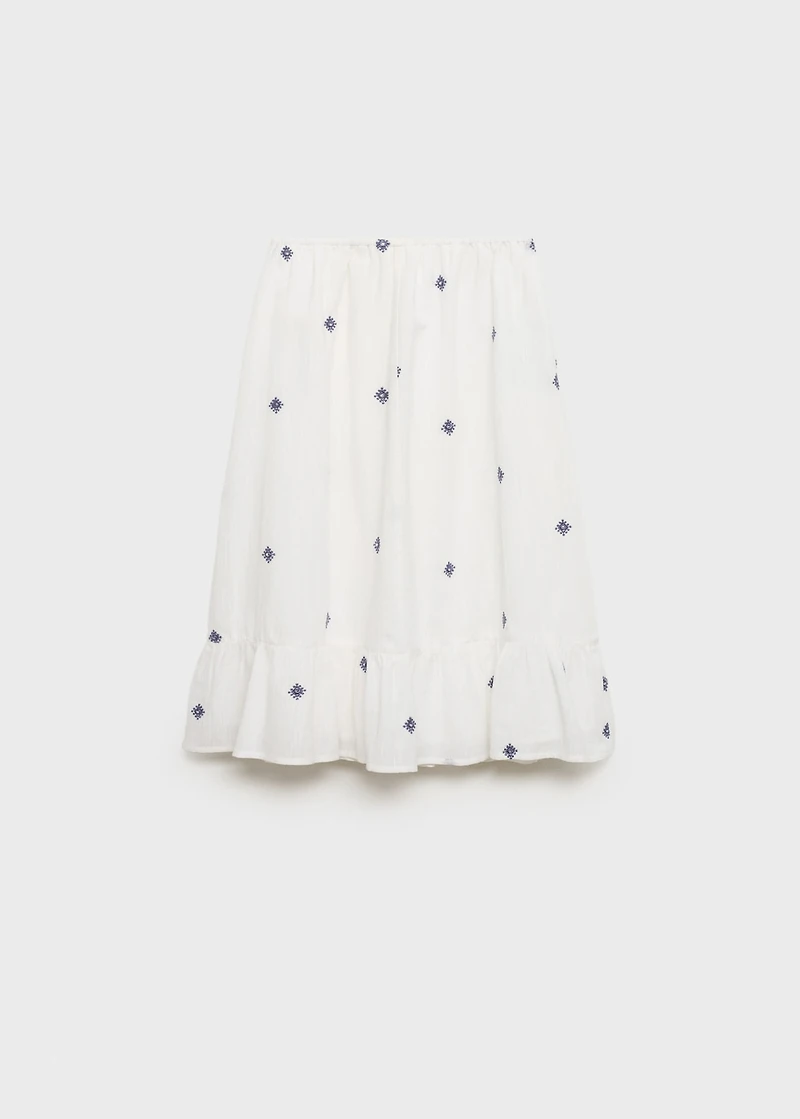 Embroidered details skirt
