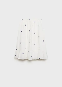 Embroidered details skirt
