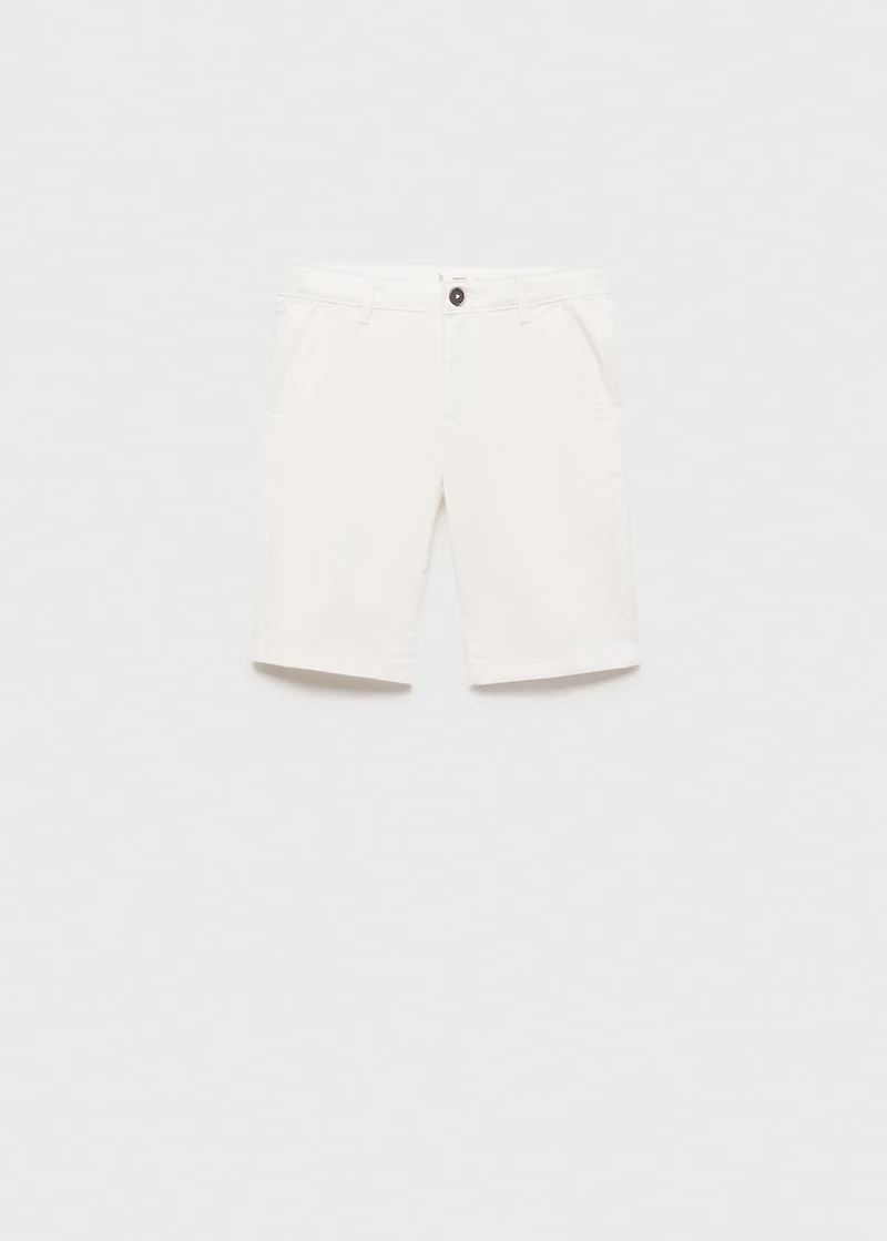 Slim-fit chino cotton bermuda shorts