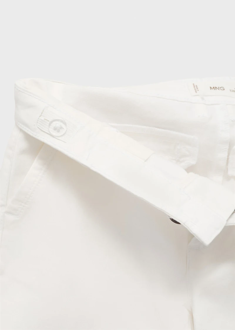 Slim-fit chino cotton bermuda shorts