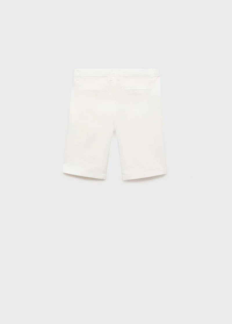 Slim-fit chino cotton bermuda shorts
