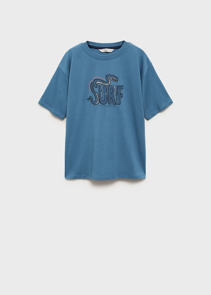 Printed cotton-blend T-shirt