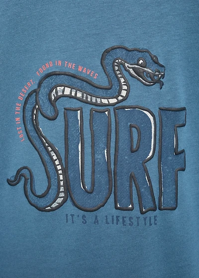 Printed cotton-blend T-shirt