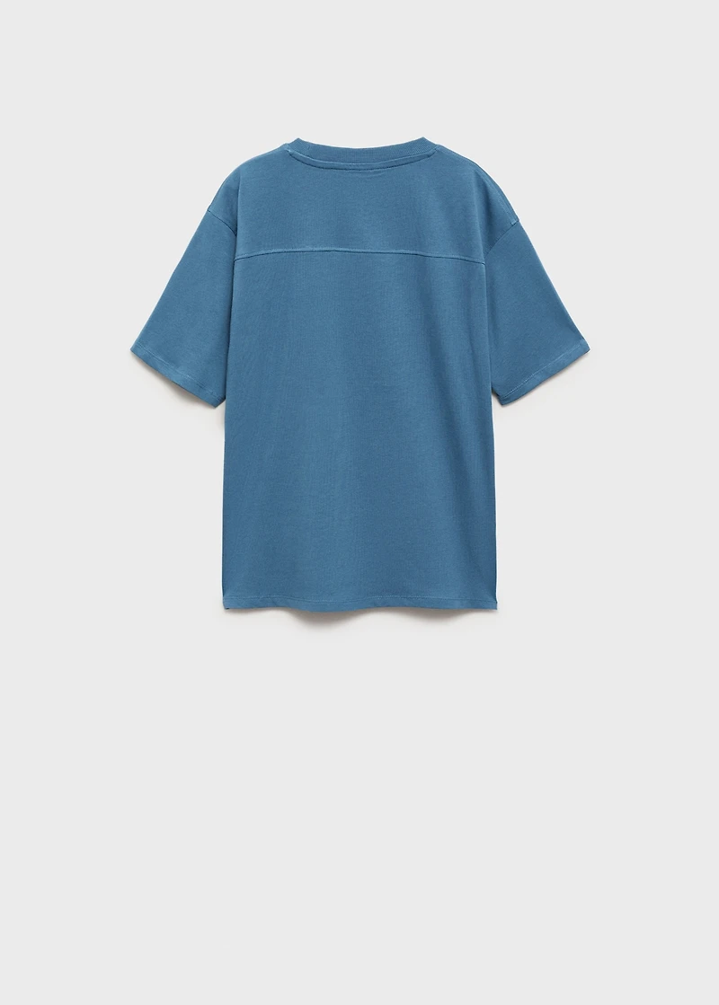 Printed cotton-blend T-shirt