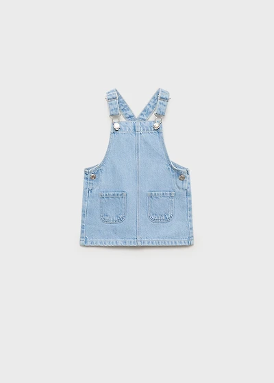 Short denim pinafore