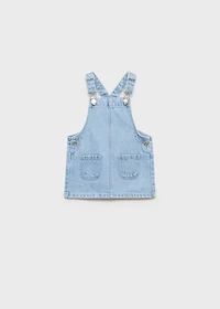 Short denim pinafore