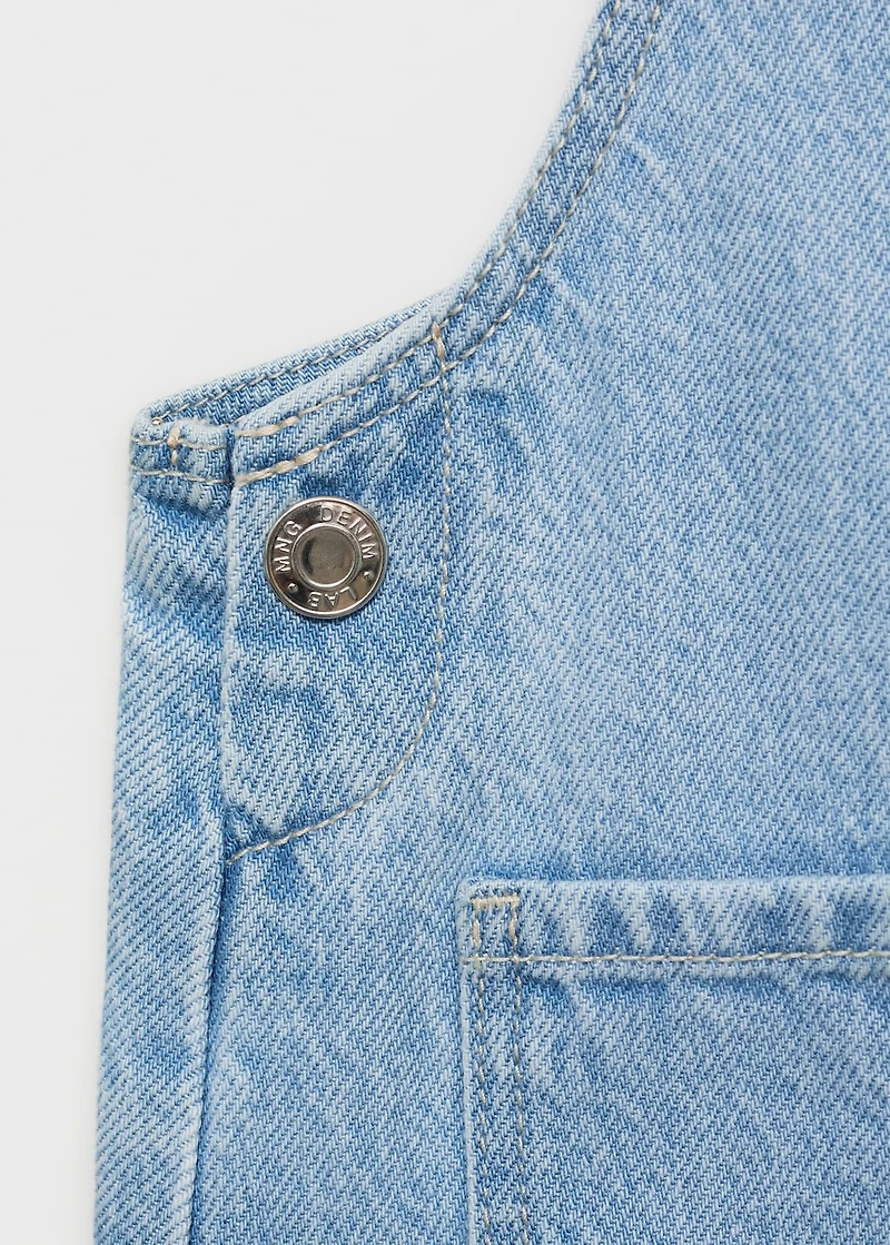 Short denim pinafore