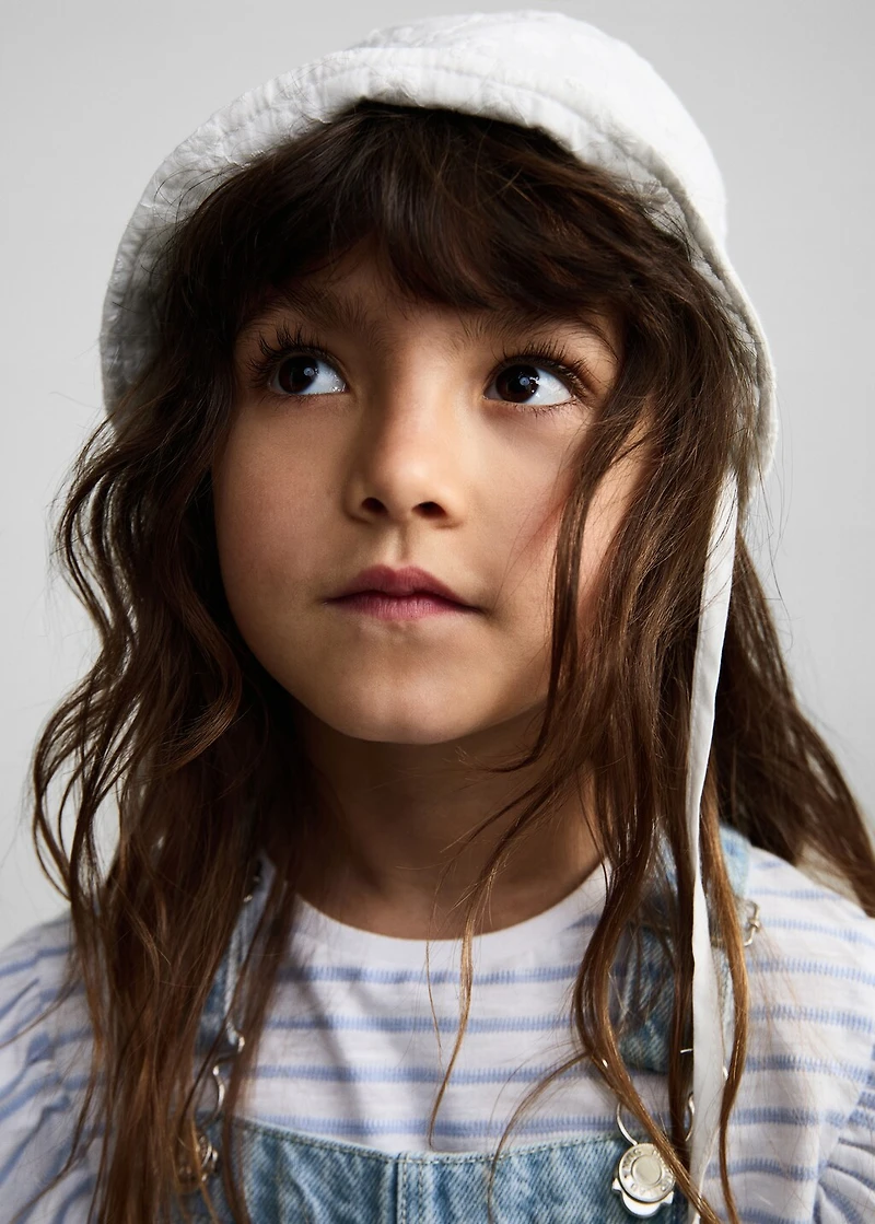 Short denim pinafore