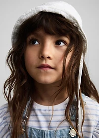 Short denim pinafore