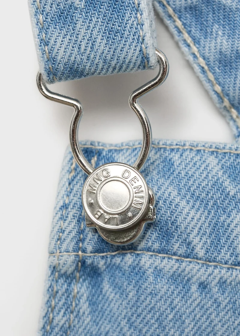 Short denim pinafore