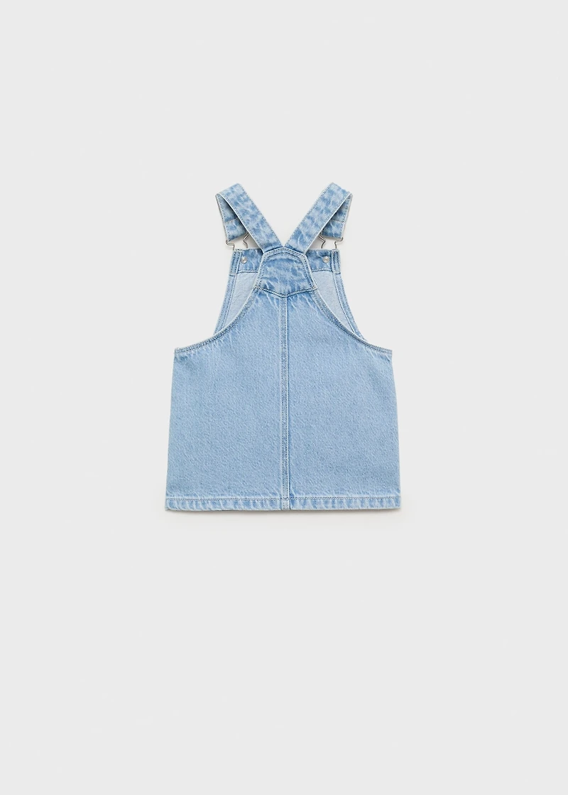 Short denim pinafore